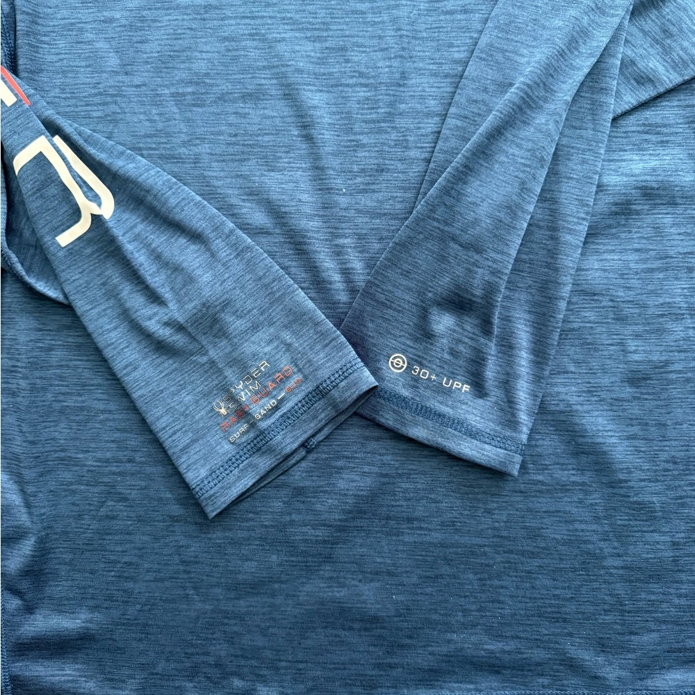 Spyder Swim Blue Rash Guard - Picture 3 of 6